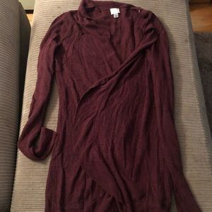 Maroon cardigan
